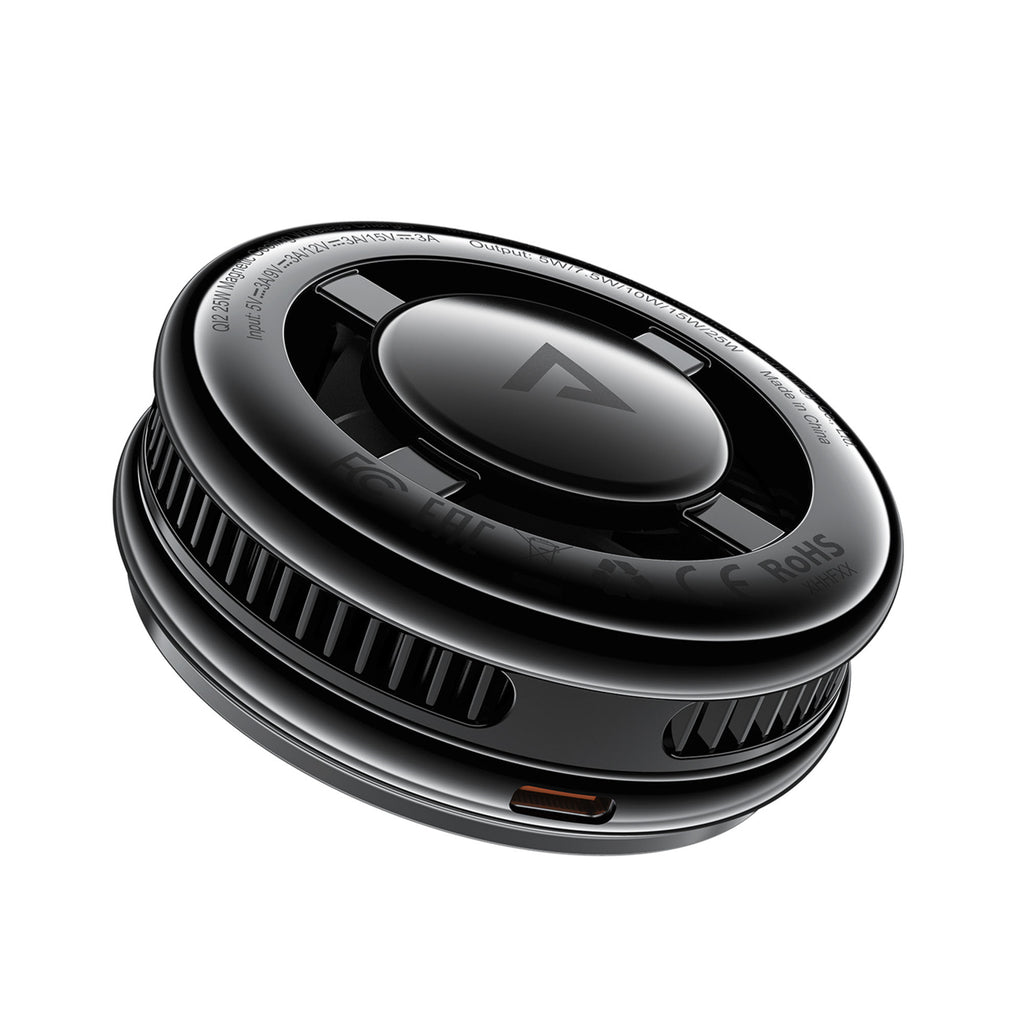 Acefast E47 Qi2 25W magnetinis belaidis įkroviklis su aušinimu - juodas -- Wireless chargers