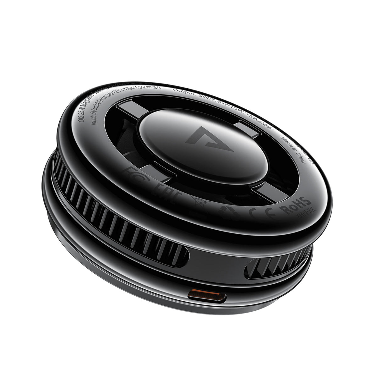 Acefast E47 Qi2 25W magnetinis belaidis įkroviklis su aušinimu - juodas -- Wireless chargers