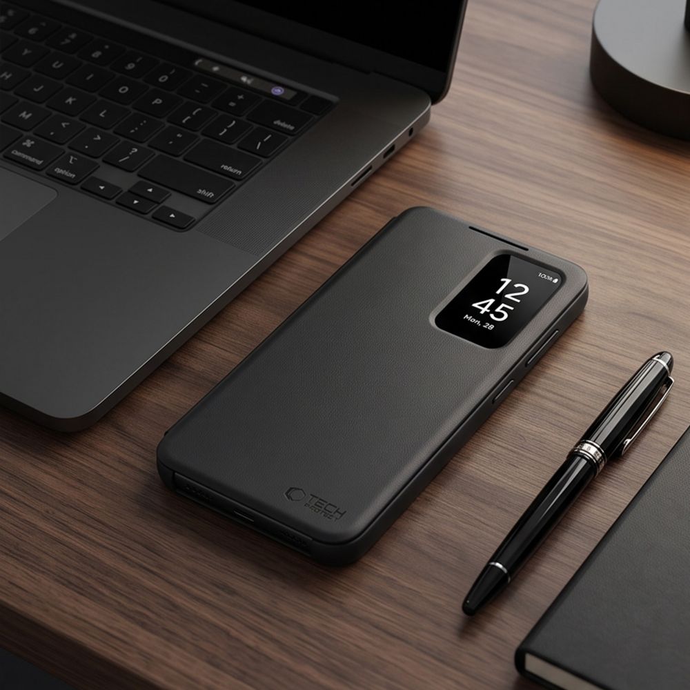 Tech-Protect Smart Wallet dėklas Samsung Galaxy A27 5G - juoda matinė -- Samsung Galaxy A27 5G
