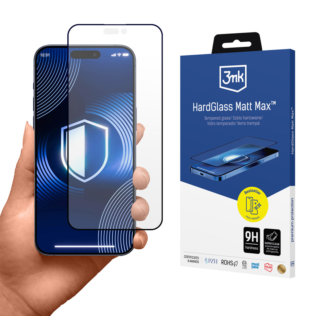 3mk HardGlass Matt Max grūdinti stiklas iPhone 18 Pro Max -- iPhone 18 Pro Max