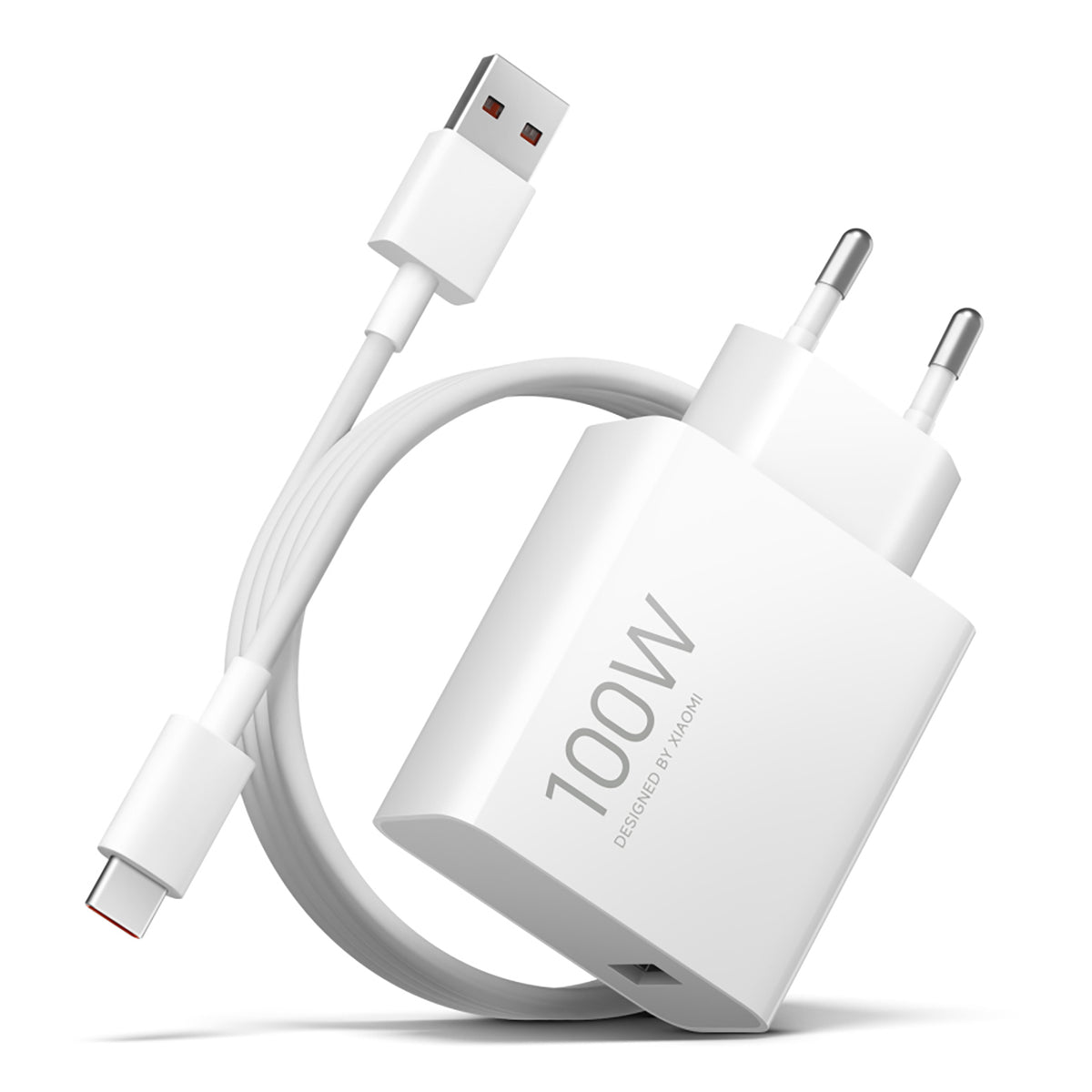 Sieninis įkroviklis Xiaomi MY-19-ER, 100W, 6.1A, 1 x USB-A, su USB-C kabeliu, baltas BHR095VEU -- Cell phone chargers