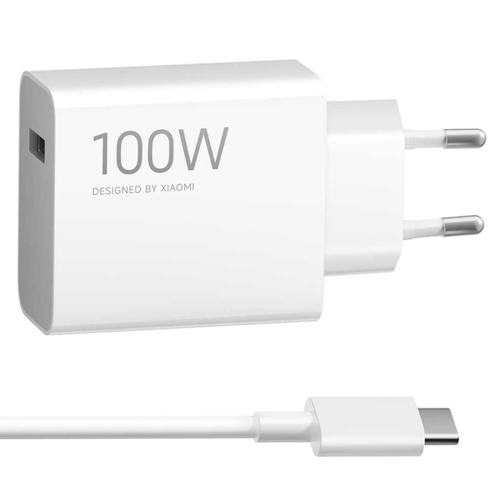 Sieninis įkroviklis Xiaomi MY-19-ER, 100W, 6.1A, 1 x USB-A, su USB-C kabeliu, baltas BHR095VEU -- Cell phone chargers