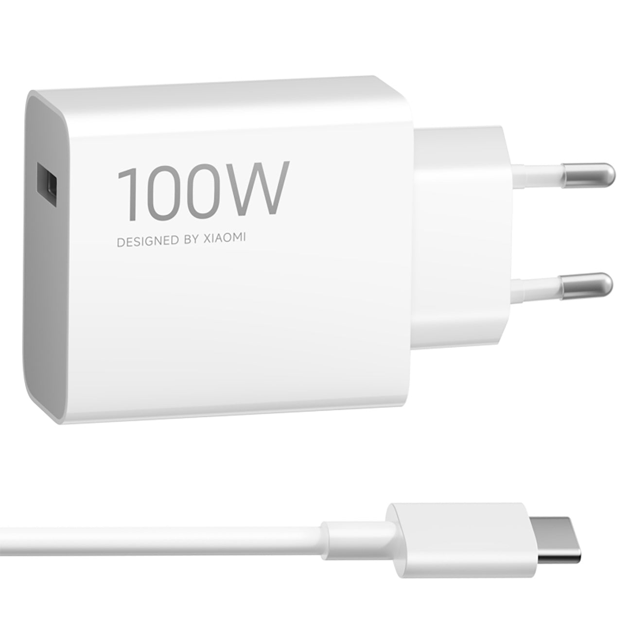 Sieninis įkroviklis Xiaomi MY-19-ER, 100W, 6.1A, 1 x USB-A, su USB-C kabeliu, baltas BHR095VEU -- Cell phone chargers