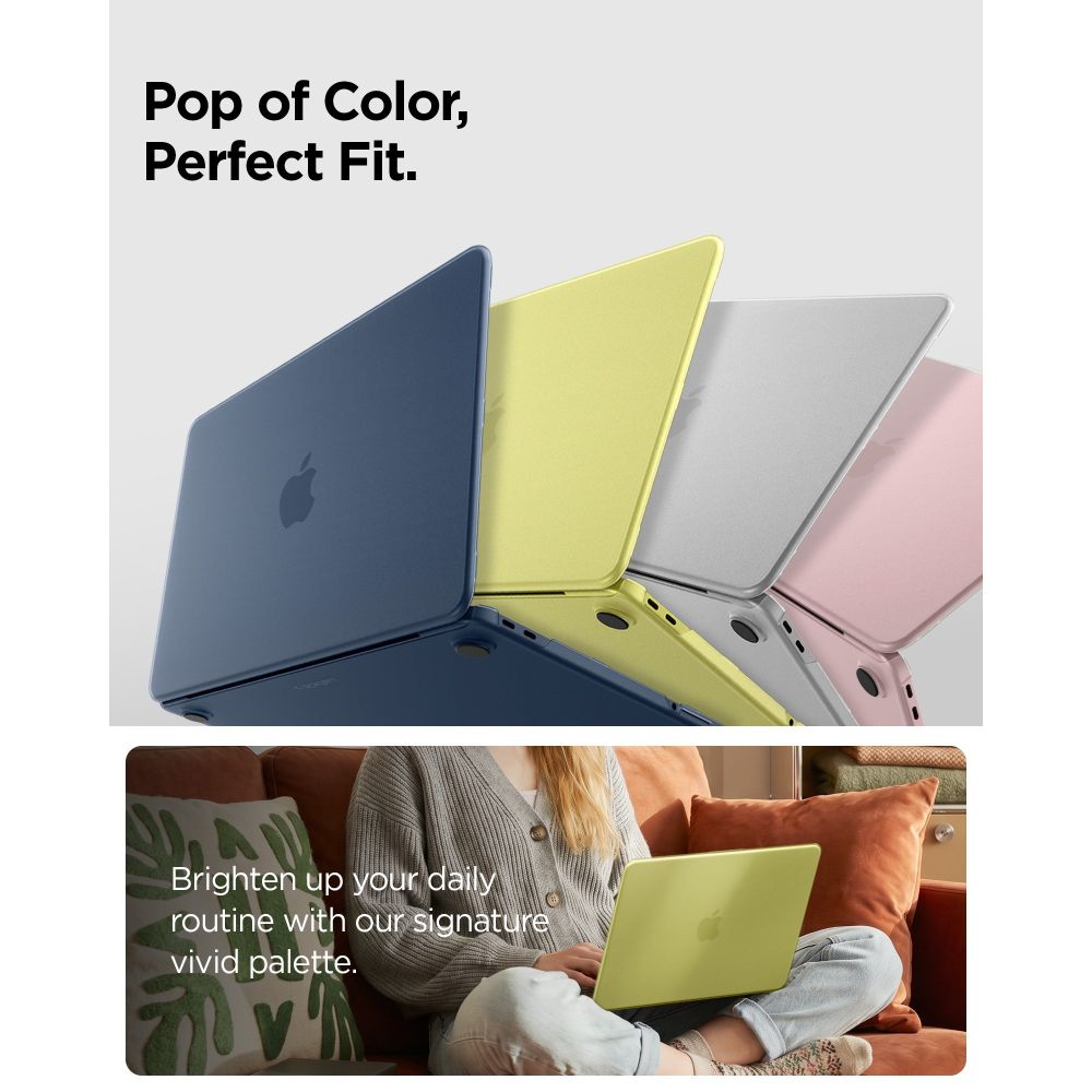 Spigen AirSkin dėklas Apple MacBook Neo 13" 2026 - geltonos matinės -- MacBook Neo 13" 2026