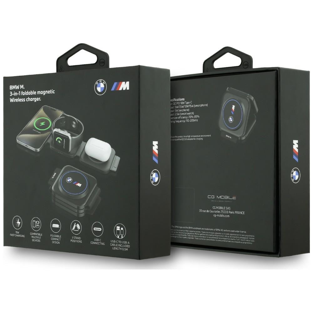 3in1 BMW M Qi2 15W Print Logo belaidis įkroviklis - mėlynas -- Cell phone chargers