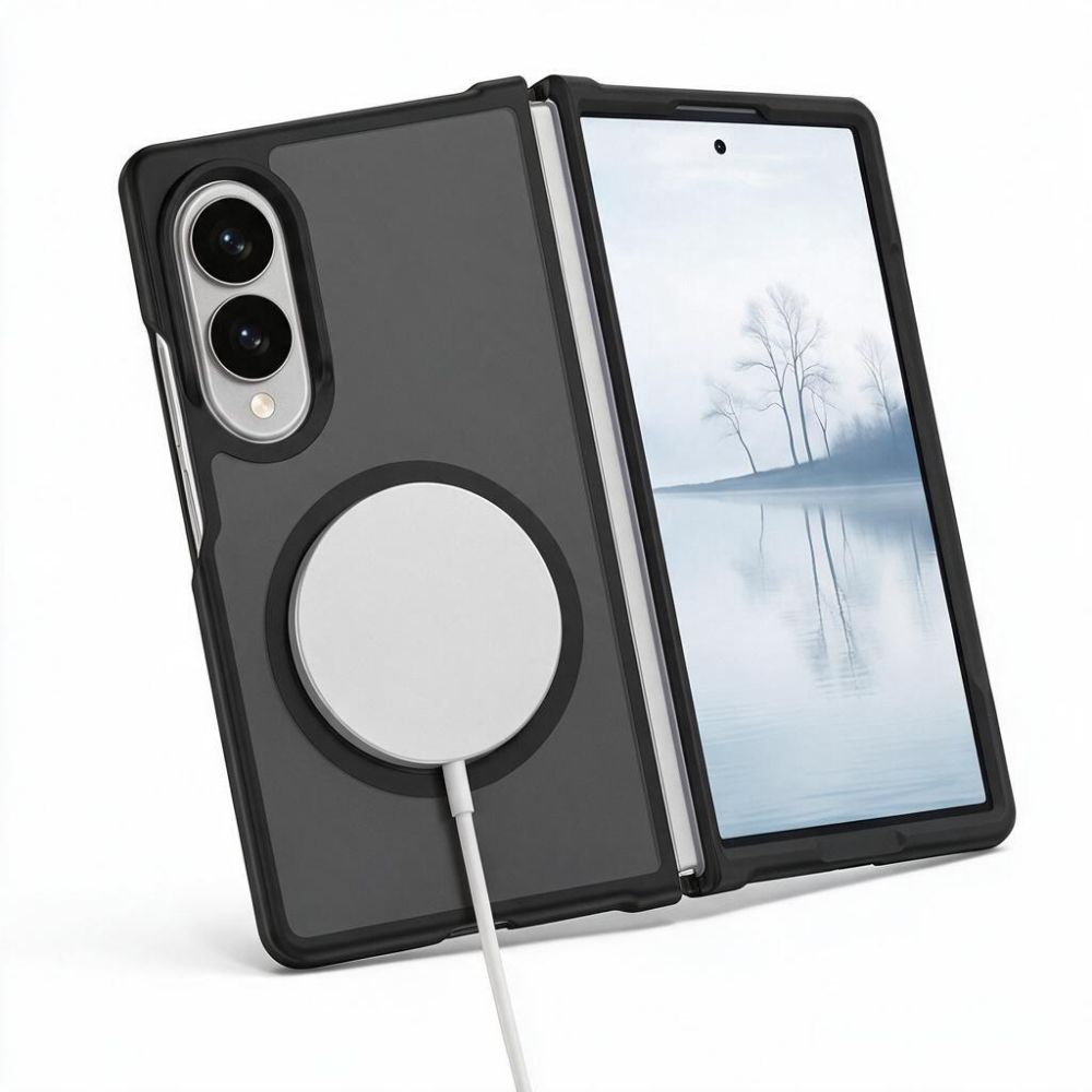 Tech-Protect Magmat MagSafe dėklas Samsung Galaxy Z Fold 8 - juodas matinis -- Samsung Galaxy Z Fold 8