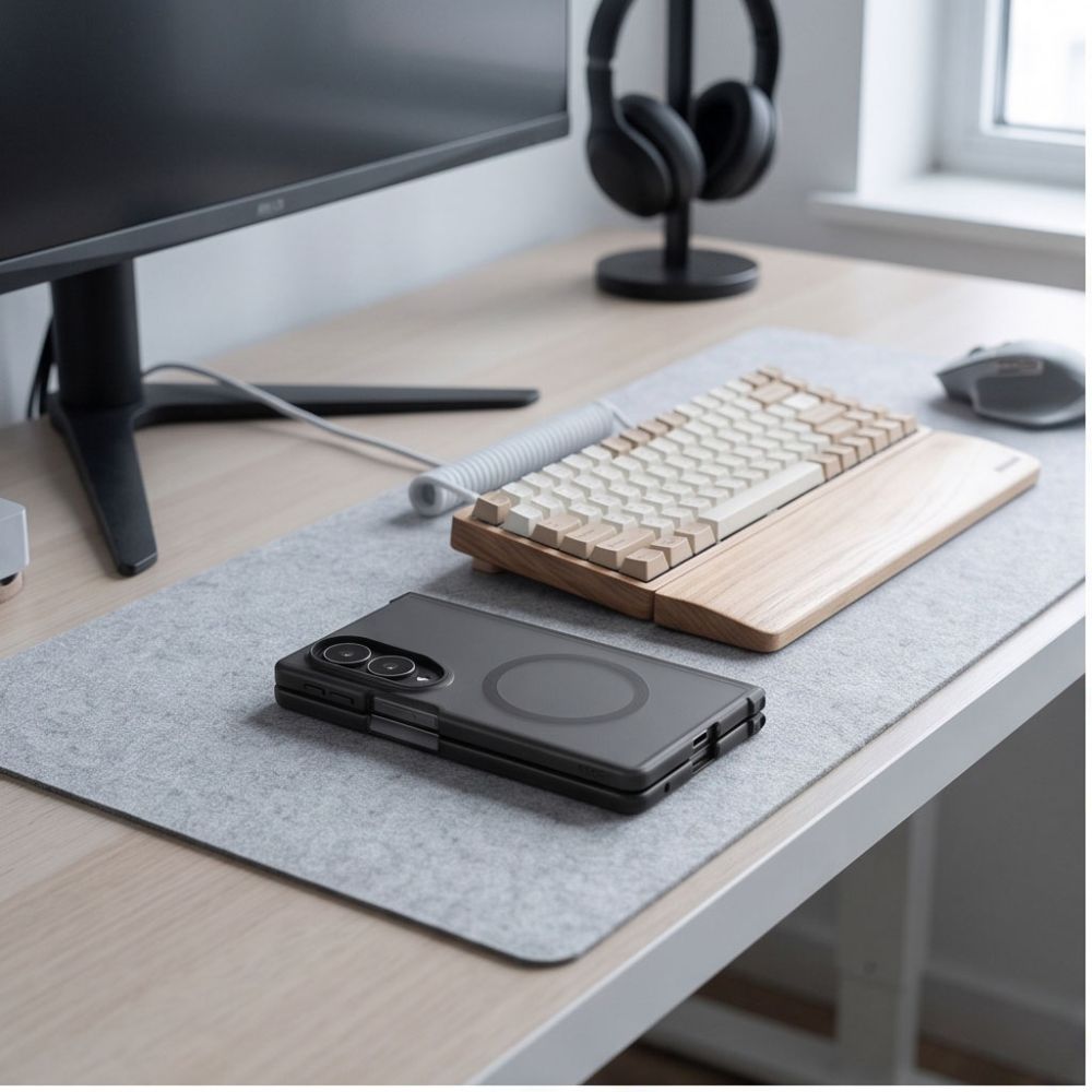 Tech-Protect Magmat MagSafe dėklas Samsung Galaxy Z Fold 7 / 8 Ultra - juodos matinės -- Samsung Galaxy Z Fold 7 /...