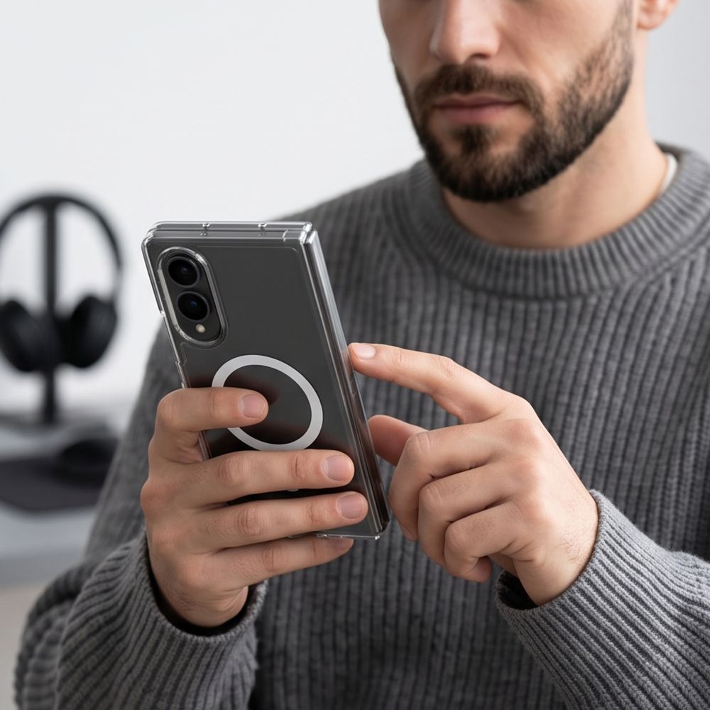 Tech-Protect FlexAir Hybrid MagSafe dėklas Samsung Galaxy Z Fold 8 - skaidrus -- Samsung Galaxy Z Fold 8
