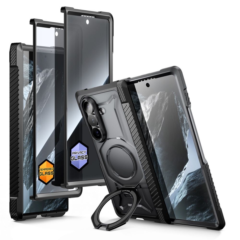 Supcase UB Grip Mag MagSafe 2-Set dėklas Samsung Galaxy Z Fold 8 - juodas -- Samsung Galaxy Z Fold 8