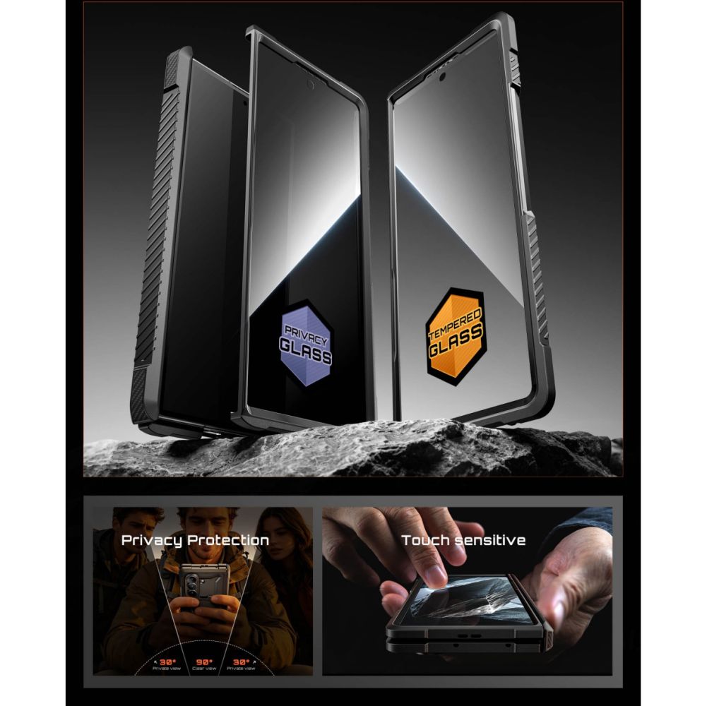 Supcase UB Grip Mag MagSafe 2-Set dėklas Samsung Galaxy Z Fold 8 - juodas -- Samsung Galaxy Z Fold 8