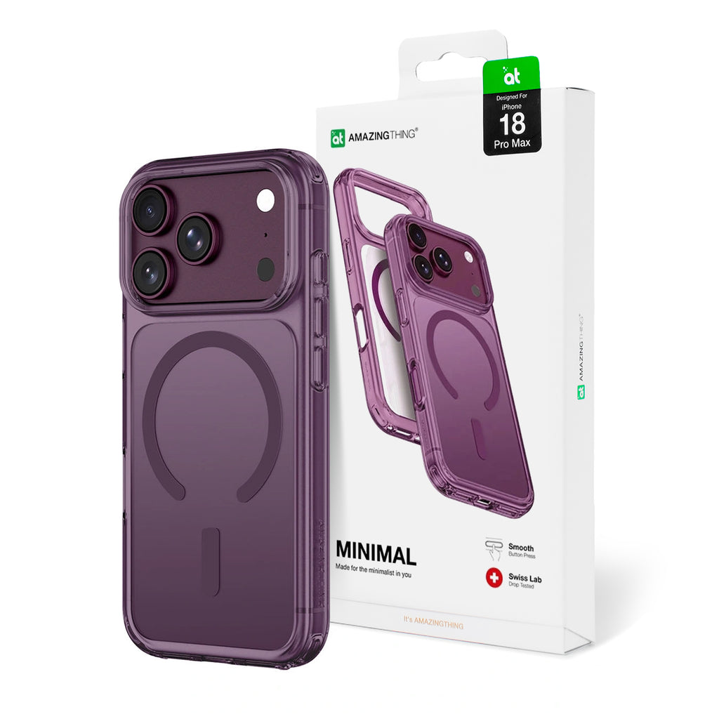 AmazingThing Minimal Mag Drop Proof Case 3 Lens dėklas iPhone 18 Pro Max su dirželio tvirtinimu ir MagSafe suderinamumu -...