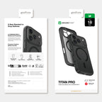 AmazingThing Titan Pro Lens dėklas iPhone 18 Pro su fotoaparato dangčiu ir dirželio jungtimi, suderinas su MagSafe -...