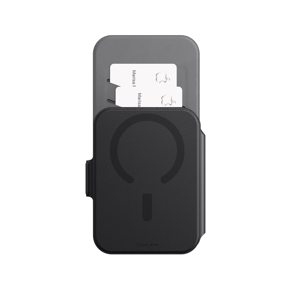 AmazingThing Titan Pro Lens Flip Set iPhone 18 Pro Max dėklas su pinigine, suderinamas su MagSafe - juodas -- iPhone 18...