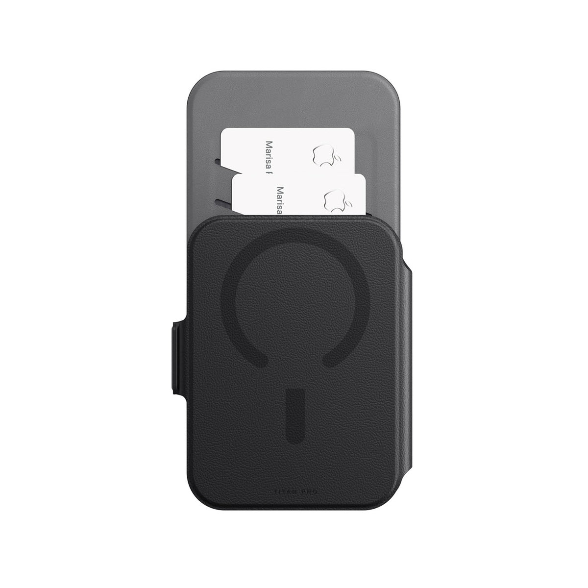 AmazingThing Titan Pro Lens Flip Set iPhone 18 Pro Max dėklas su pinigine, suderinamas su MagSafe - juodas -- iPhone 18...