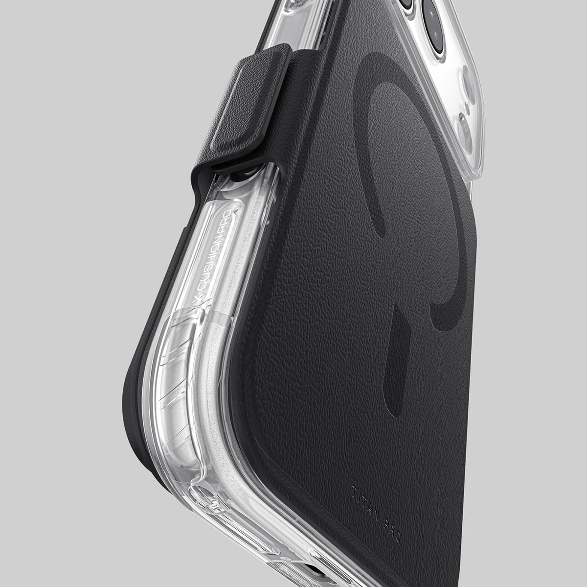 AmazingThing Titan Pro Lens Flip Set iPhone 18 Pro Max dėklas su pinigine, suderinamas su MagSafe - juodas -- iPhone 18...