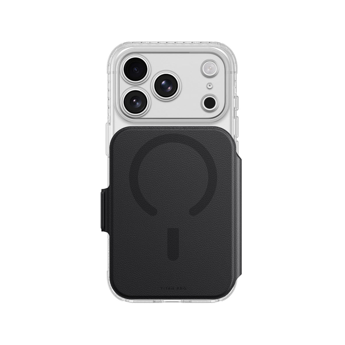 AmazingThing Titan Pro Lens Flip Set iPhone 18 Pro Max dėklas su pinigine, suderinamas su MagSafe - juodas -- iPhone 18...