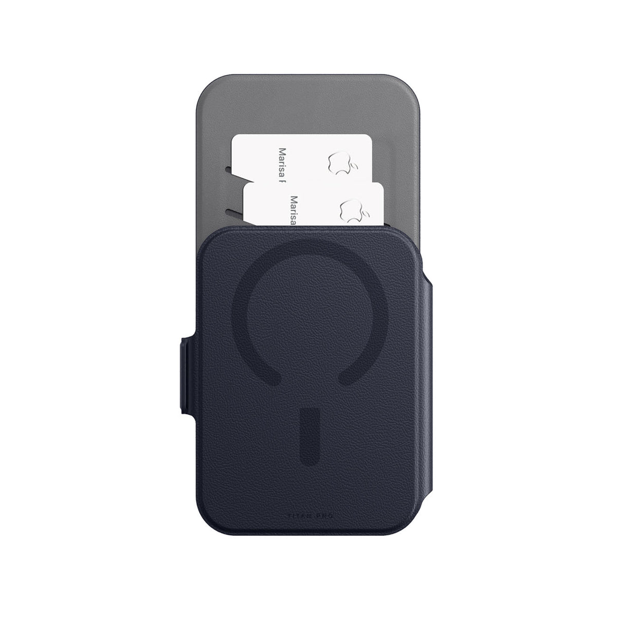 AmazingThing Titan Pro Lens Flip Set dėklas iPhone 18 Pro Max su pinigine, suderinamas su MagSafe - tamsiai mėlynas --...