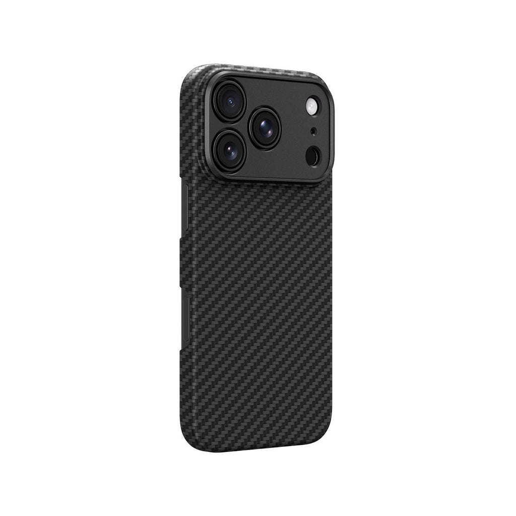 AmazingThing Titan Max Lens dėklas iPhone 18 Pro Max aramido pluoštu su kameros apsauga, MagSafe suderinas - juoda --...