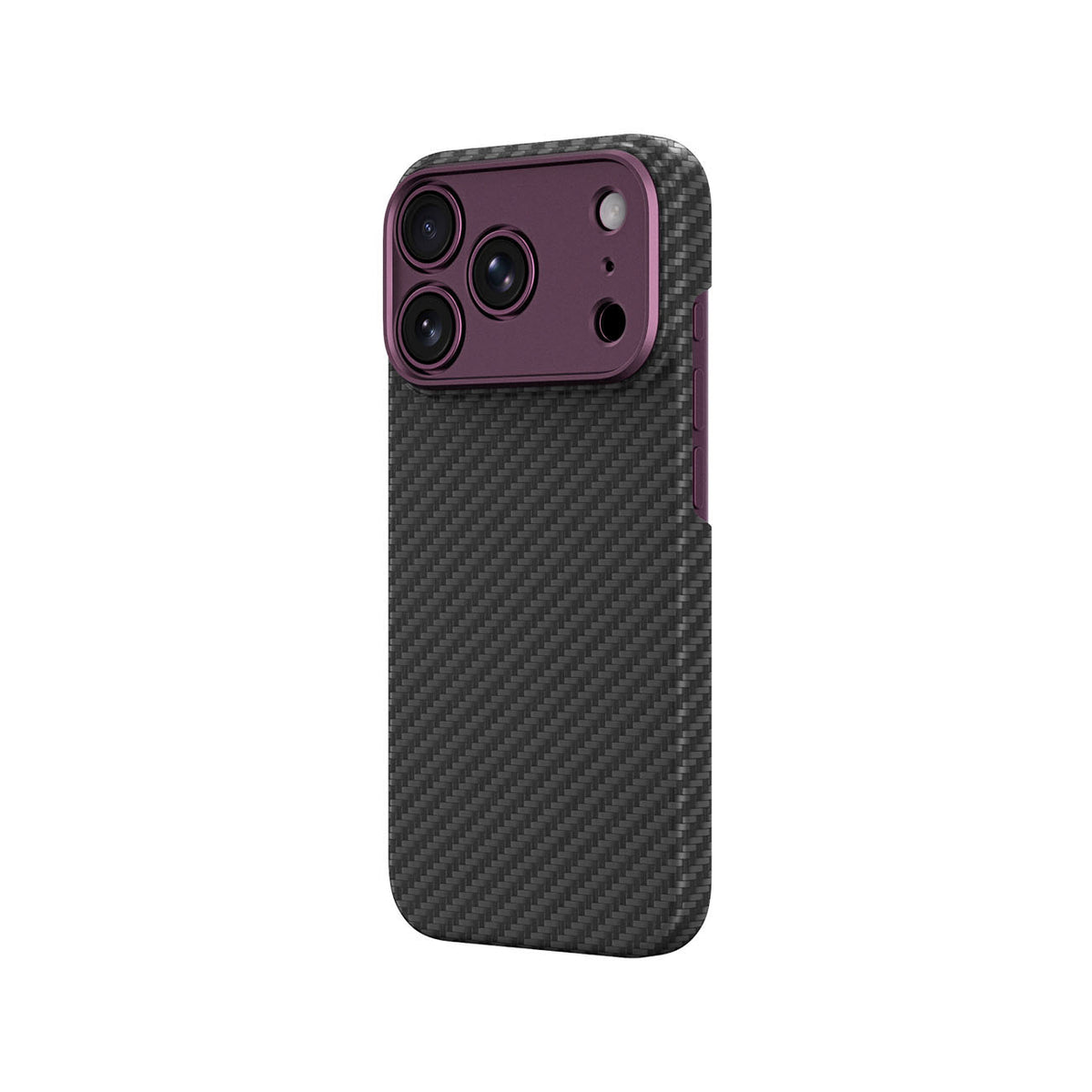 AmazingThing Titan Max Lens dėklas iPhone 18 Pro aramido pluoštu su kameros apsauga, MagSafe suderinas - violetinė --...