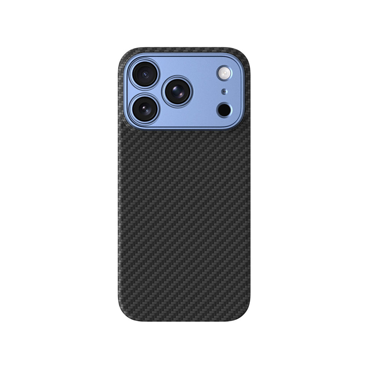 AmazingThing Titan Max Lens dėklas iPhone 18 Pro Max aramido pluoštu su kameros apsauga, MagSafe suderinas - mėlyna --...