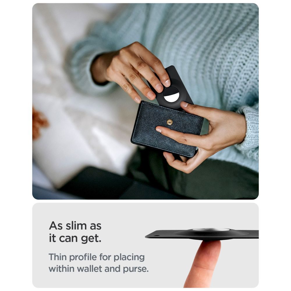 Spigen AirFit 2 2-Pack dėklas Apple AirTag 1 / 2 - juodas -- Apple AirTag / AirTag 2