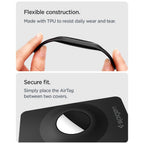 Spigen AirFit 2 2-Pack dėklas Apple AirTag 1 / 2 - juodas -- Apple AirTag / AirTag 2