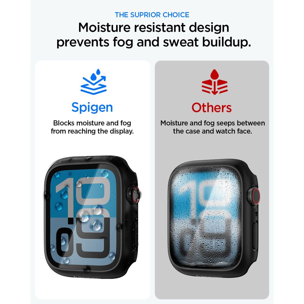 Spigen Thin Fit 360 dėklas Apple Watch 44 mm - juodas -- Apple Watch 44 mm