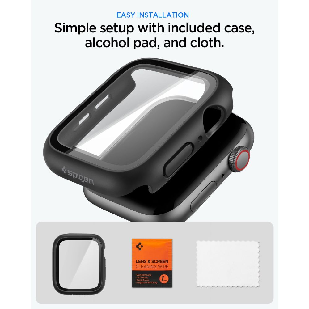 Spigen Thin Fit 360 dėklas Apple Watch 44 mm - juodas -- Apple Watch 44 mm