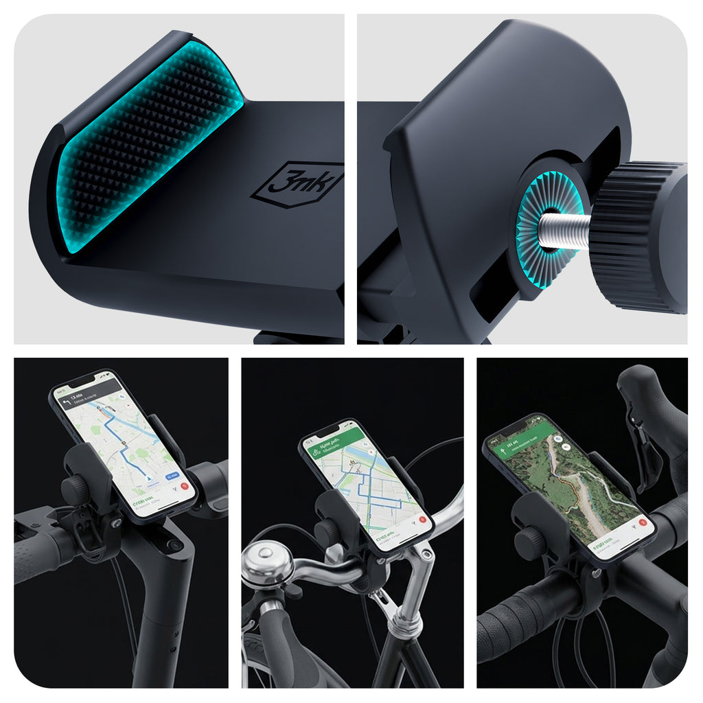 3mk BikeGrip dviračio telefono laikiklis - juodas -- Cell phone holders
