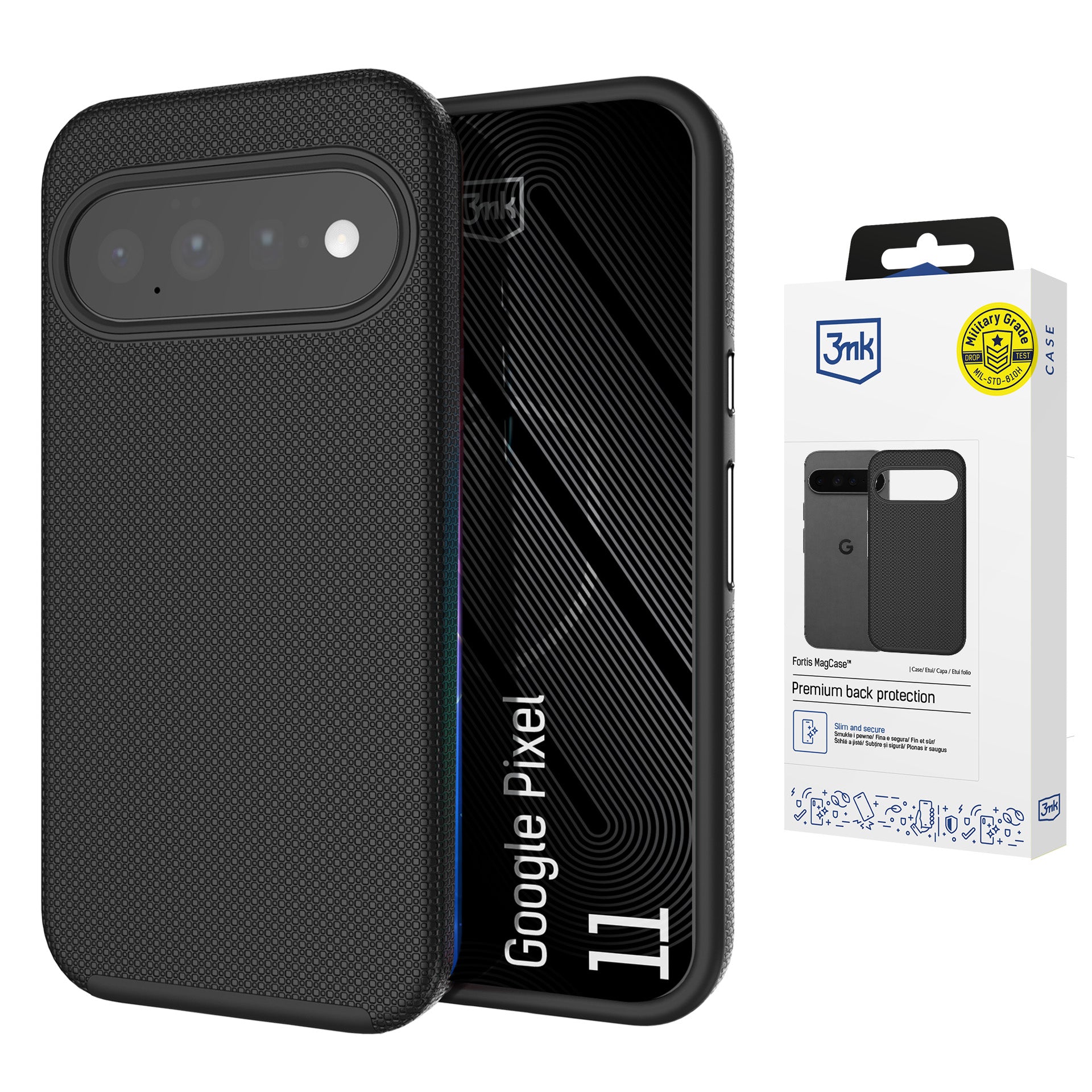 3mk Fortis MagCase dėl Google Pixel 11 - juoda -- Google Pixel 11