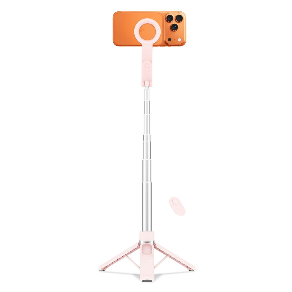 Tech-Protect L11S MagSafe Bluetooth Selfie Lazda - Rožinė -- Selfie Sticks & Tripods