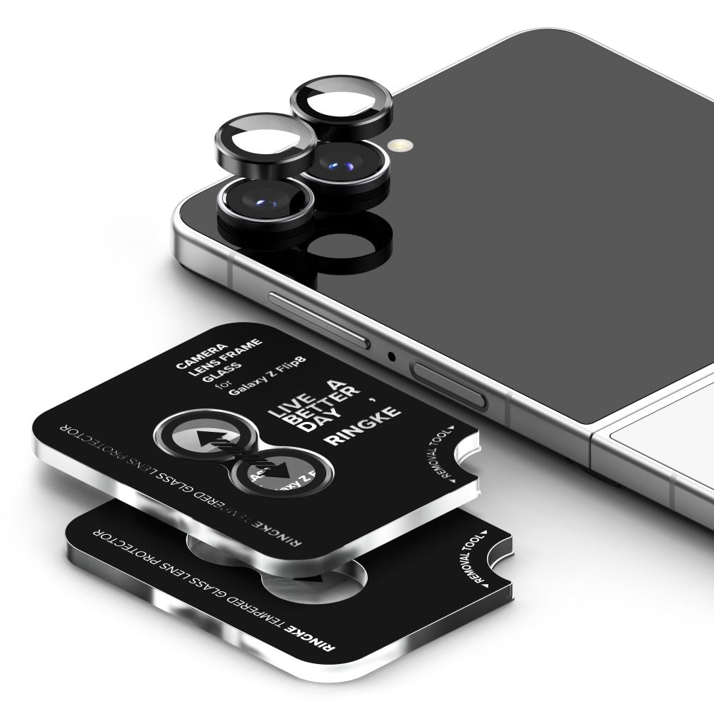 Ringke objektyvo rėmo apsauga 2-pack Samsung Galaxy Z Flip 8 - juoda -- Samsung Galaxy Z Flip 8