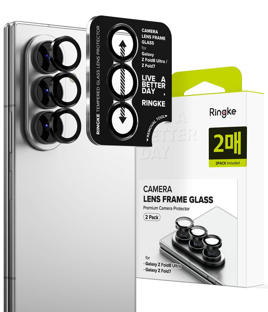Ringke objektyvo rėmo apsauga 2-pack Samsung Galaxy Z Fold 7/8 Ultra - juoda -- Samsung Galaxy Z Fold 7 / Samsung Galaxy...