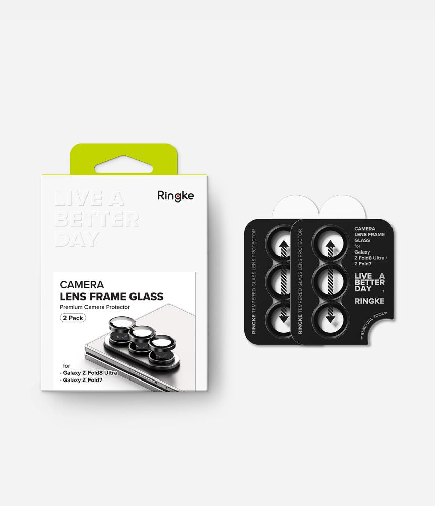 Ringke objektyvo rėmo apsauga 2-pack Samsung Galaxy Z Fold 7/8 Ultra - juoda -- Samsung Galaxy Z Fold 7 / Samsung Galaxy...