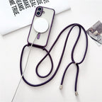 iPhone 17 dėklas su kryžiniu dirželiu, MagSafe suderinamas - Juoda -- iPhone 17