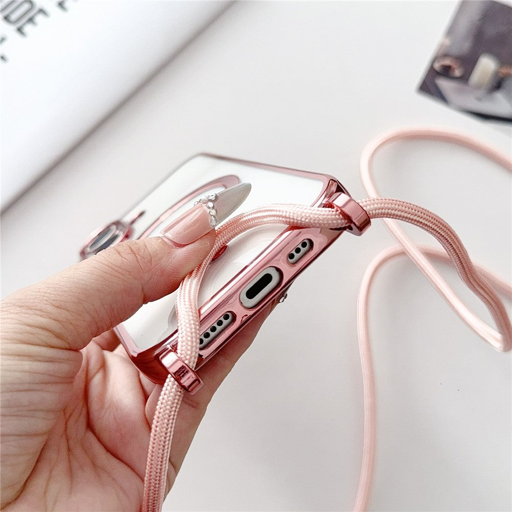 iPhone 17 dėklas su kryžiniu dirželiu, MagSafe suderinamas - Juoda -- iPhone 17