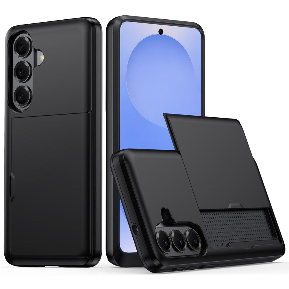 AMORUS Samsung Galaxy A37 5G Case su slankiuoju kortelės tūriu - juoda -- Samsung Galaxy A37 5G