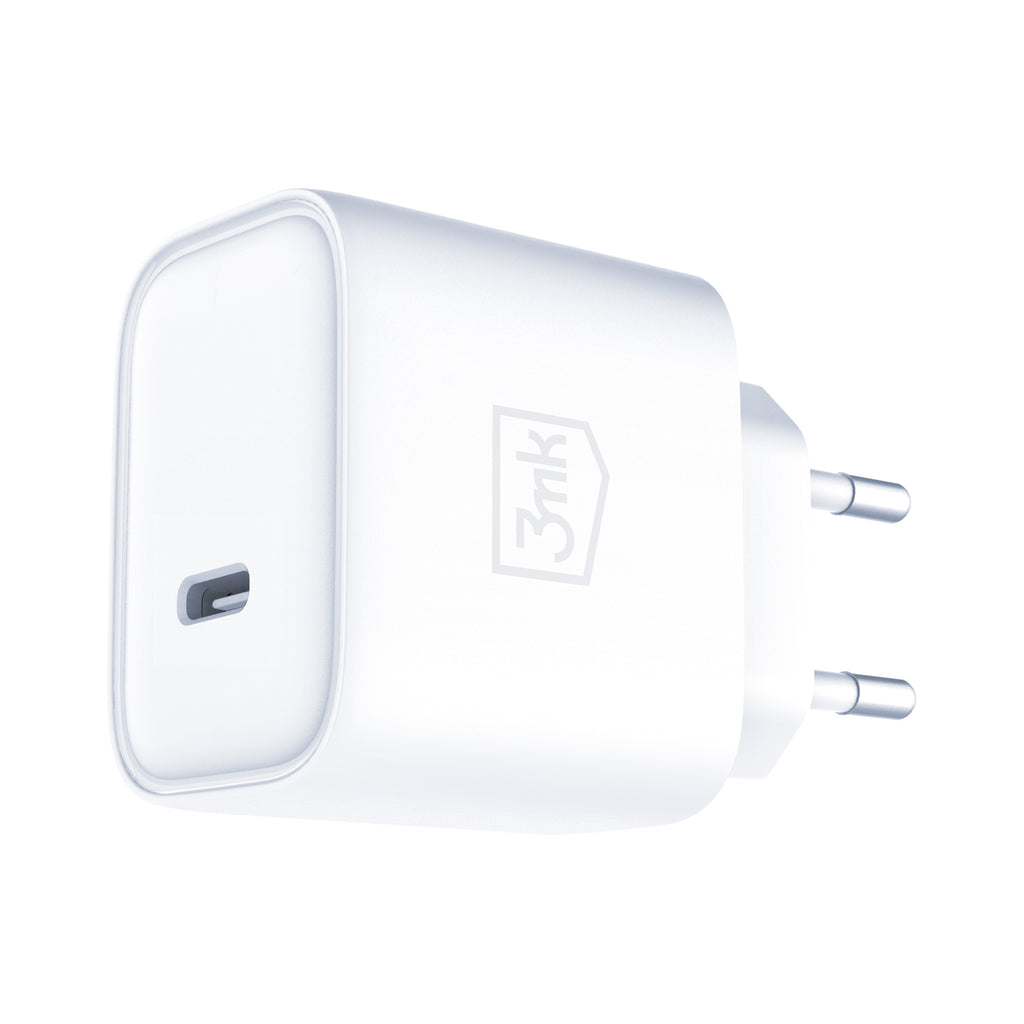 3mk Rayo Charger 20W PD3.0 PPS USB-C Sieninis įkroviklis + USB-C / USB-C 3A 60W Kabelis - Baltas -- Cell phone chargers