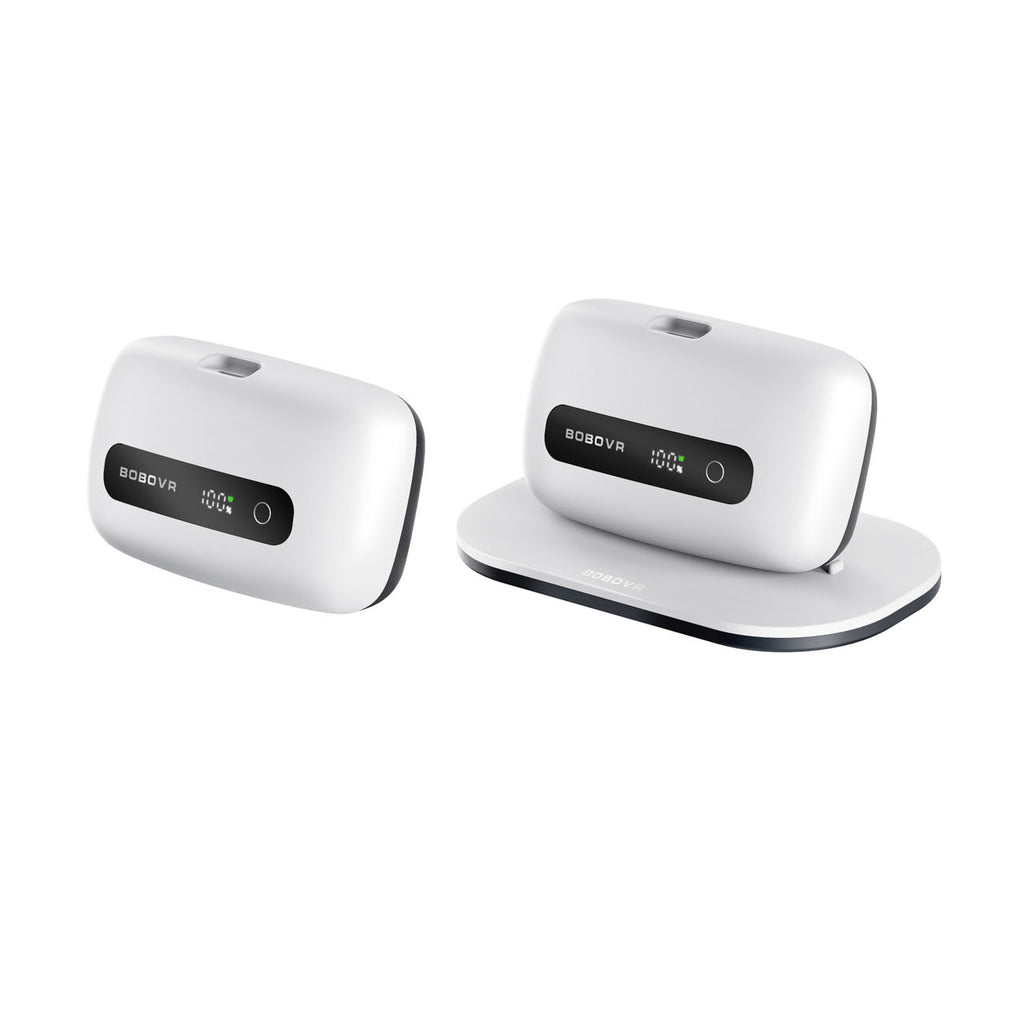BoboVR BM60-2 6500 mAh baterija BoboVR M3 Pro+ ir BoboVR M3 2 vnt. su įkrovimo stotimi - balta -- Gaming Accessories