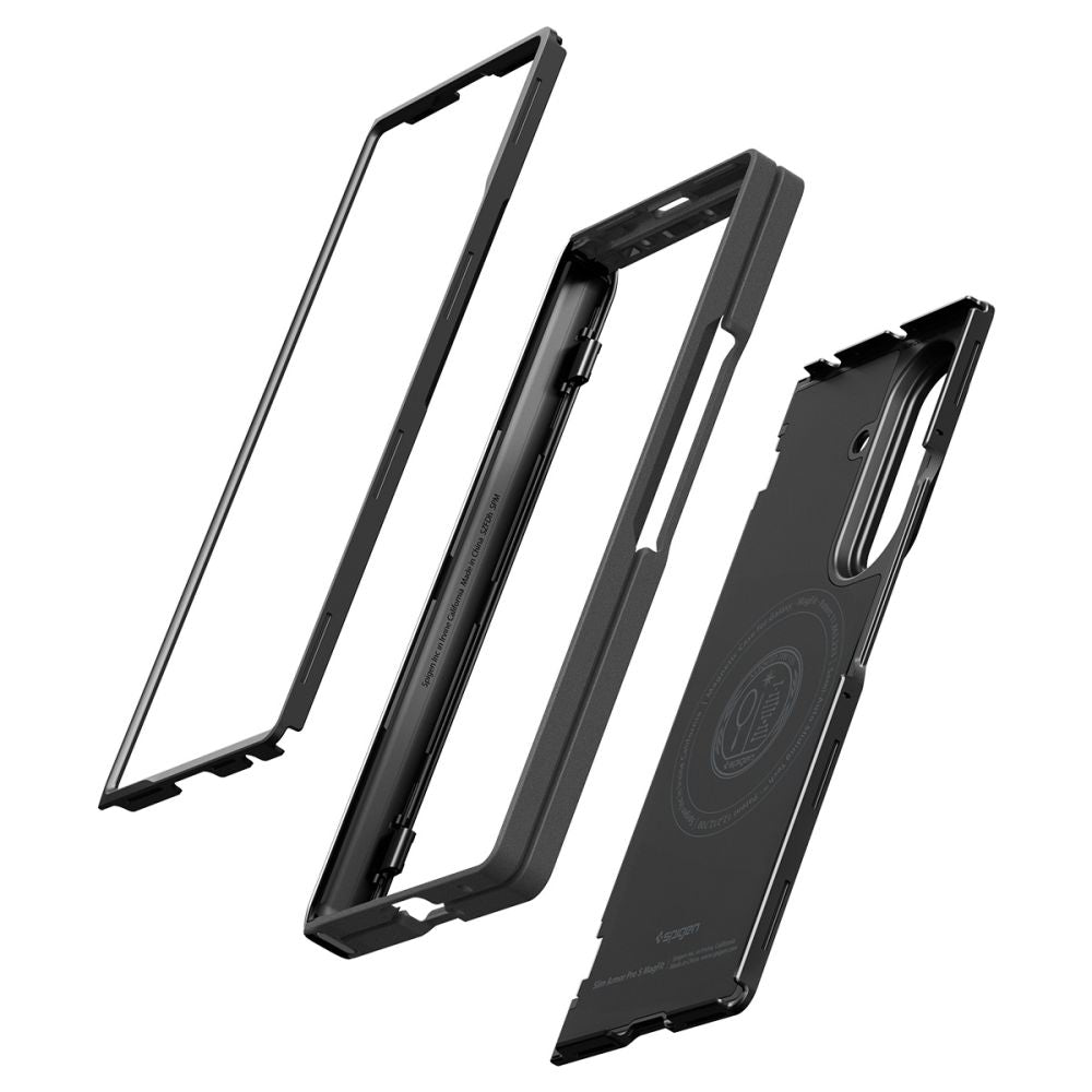 Dėklas Spigen Slim Armor Pro S MagSafe, skirtas Samsung Galaxy Z Fold 8 Ultra - juodas -- Samsung Galaxy Z Fold 8 Ultra