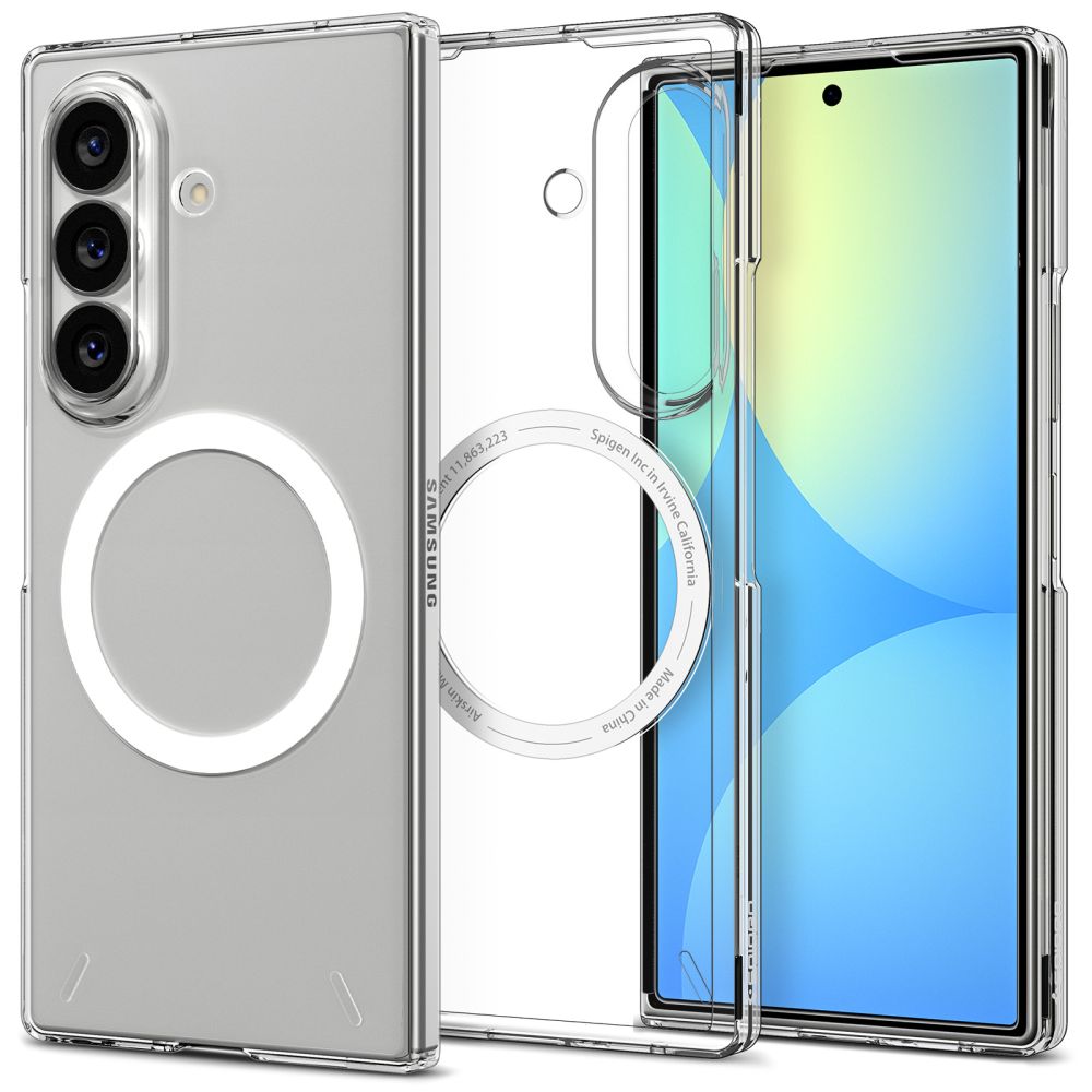 Spigen AirSkin MagFit dėklas Samsung Galaxy Z Fold 8 Ultra - skaidrus ir baltas -- Samsung Galaxy Z Fold 8 Ultra