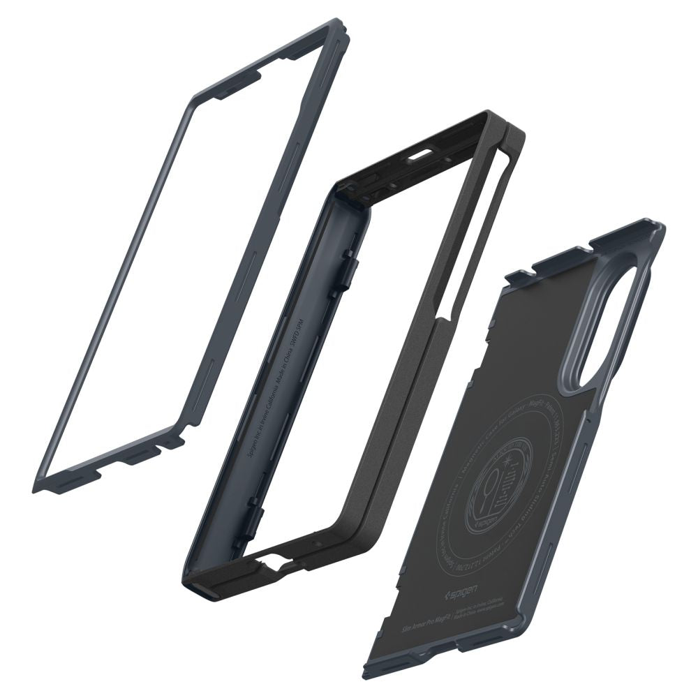 Dėklas Spigen Slim Armor Pro MagSafe, skirtas Samsung Galaxy Z Fold 8 - tamsiai pilkas -- Samsung Galaxy Z Fold 8
