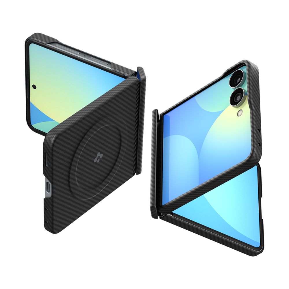 Spigen AirSkin Aramid MagFit MagSafe dėklas Samsung Galaxy Z Flip 8 - juodas -- Samsung Galaxy Z Flip 8