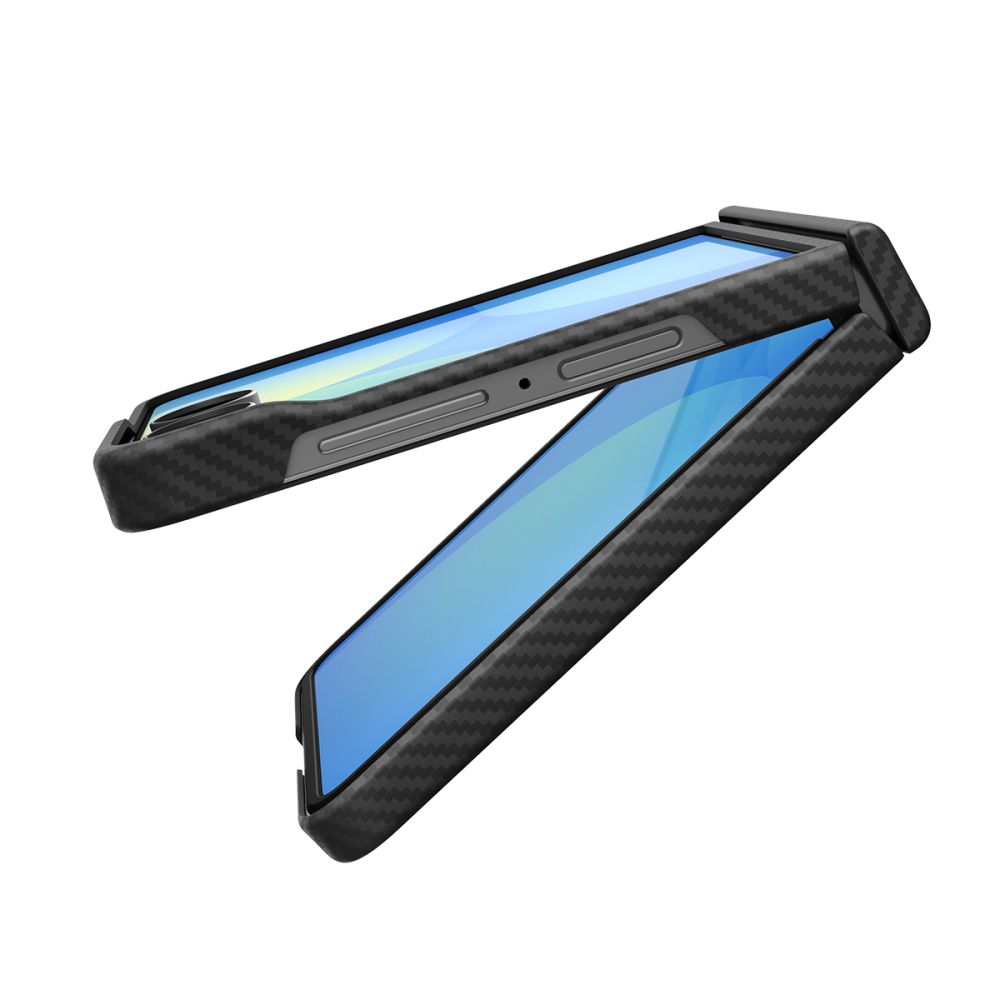 Spigen AirSkin Aramid MagFit MagSafe dėklas Samsung Galaxy Z Flip 8 - juodas -- Samsung Galaxy Z Flip 8