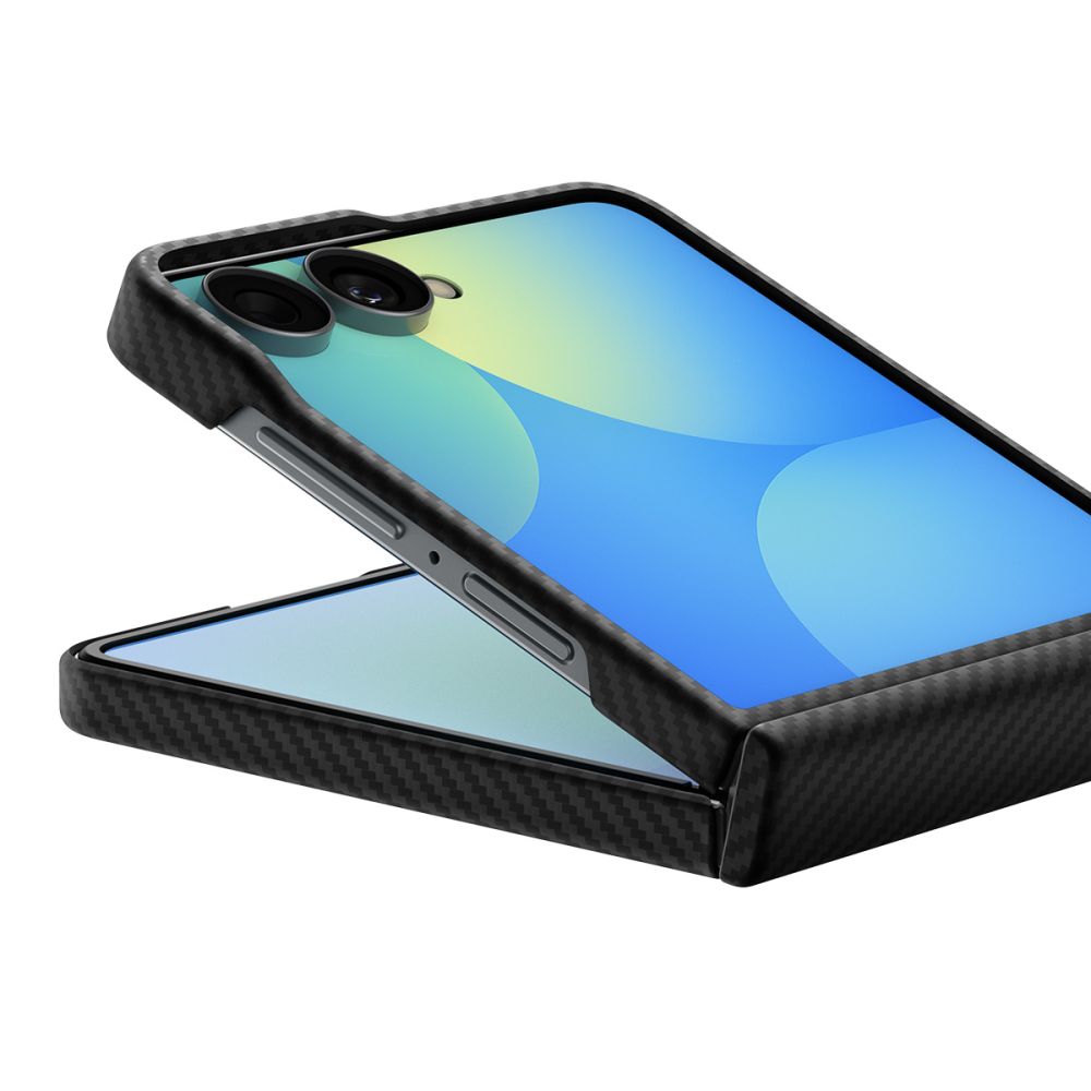 Spigen AirSkin Aramid MagFit MagSafe dėklas Samsung Galaxy Z Flip 8 - juodas -- Samsung Galaxy Z Flip 8