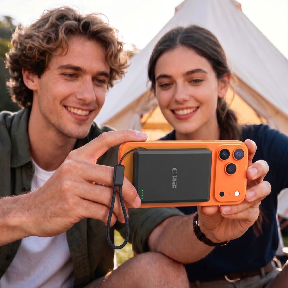 TECH-PROTECT PB40 LIFEMAG MAGSAFE POWER BANK 10000MAH 25W QI2.2 BLACK -- Cell phone cables