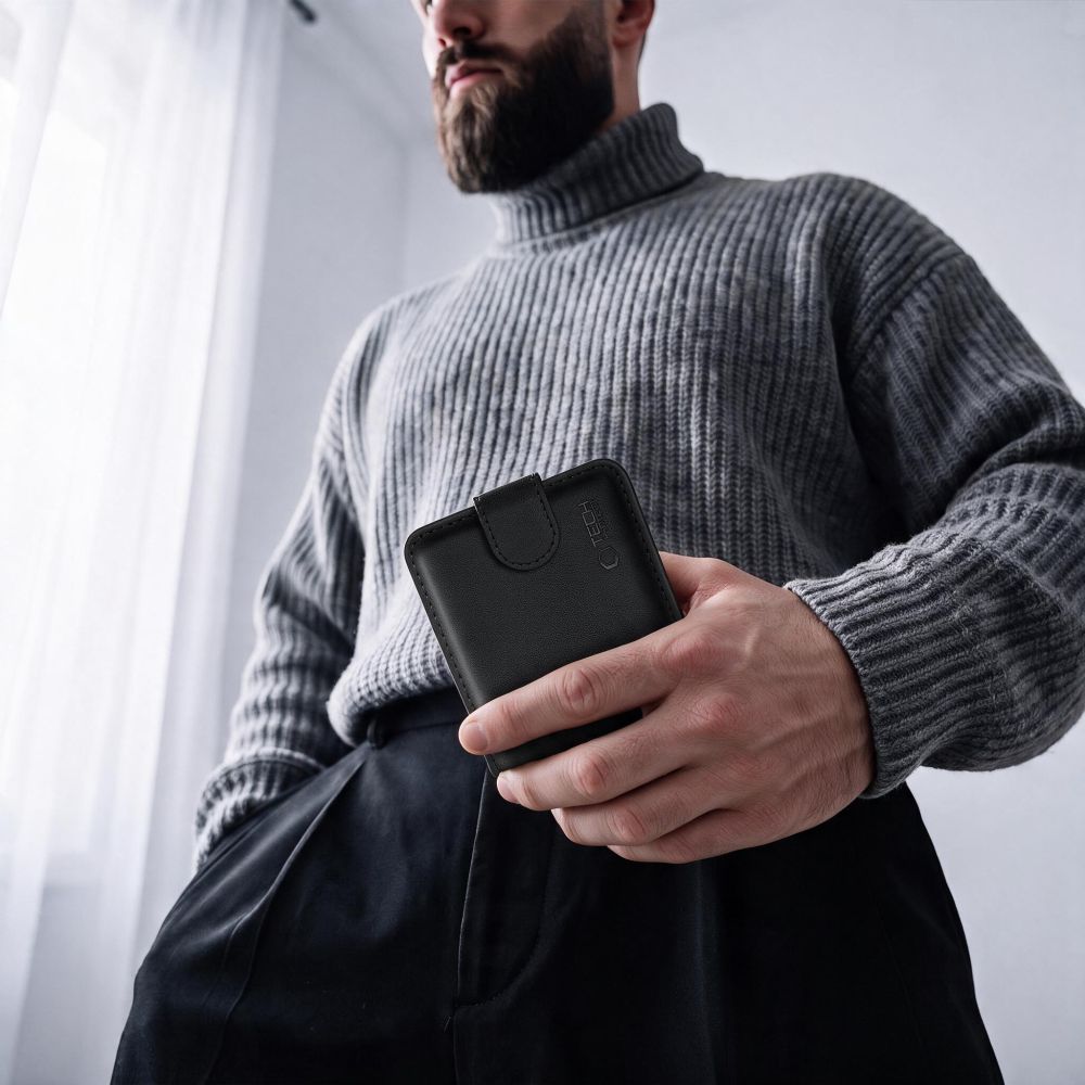 Tech-Protect piniginės dėklas Samsung Galaxy Z Flip 8 - juodas -- Samsung Galaxy Z Flip 8