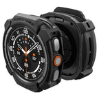 Spigen Rugged Armor dėklas Samsung Galaxy Watch Ultra 47mm - matinis juodas -- Samsung Galaxy Watch Ultra (47mm)