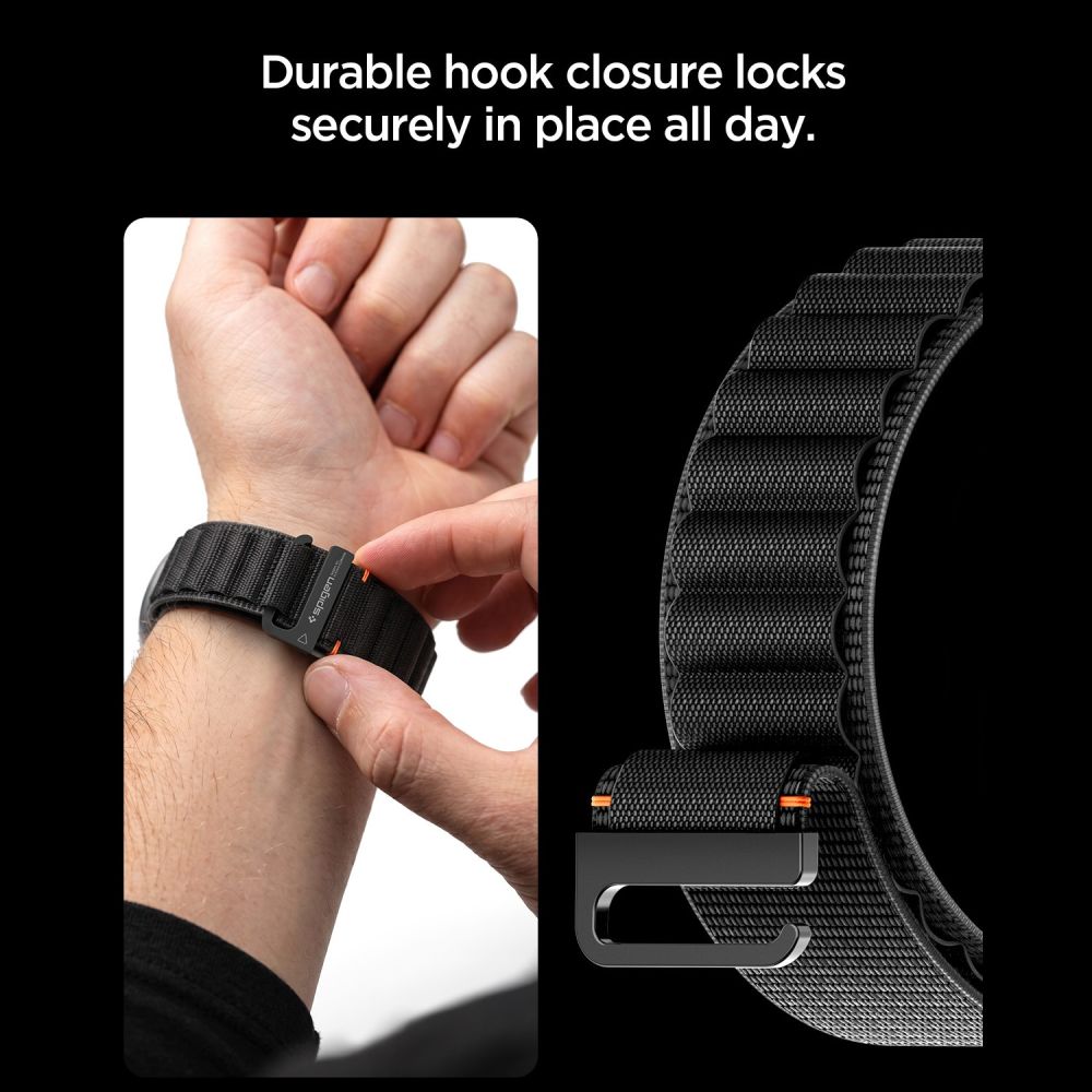 Spigen WBF1 dirželis Samsung Galaxy Watch Ultra 47mm - Juodas -- Samsung Galaxy Watch Ultra