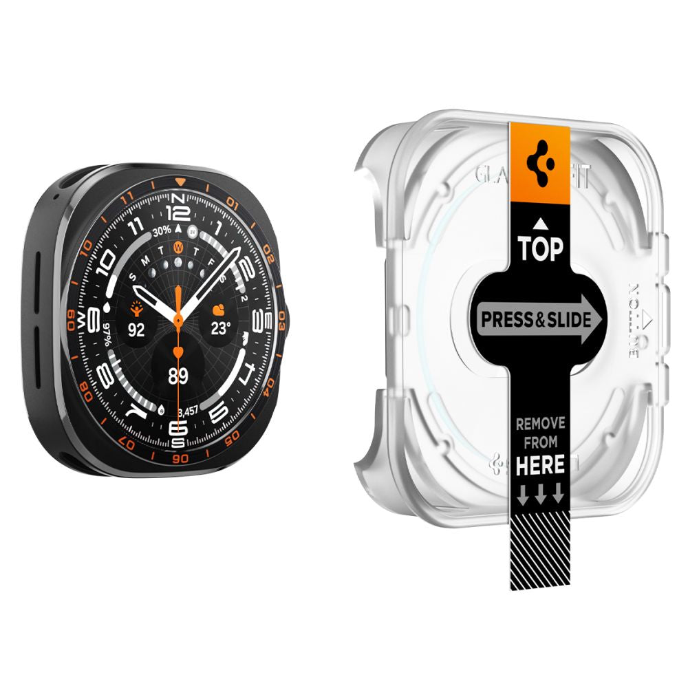 Spigen Glas.TR EZ Fit AC 2-pack temptų stiklas Samsung Galaxy Watch Ultra 47mm -- Samsung Galaxy Watch Ultra (47mm)
